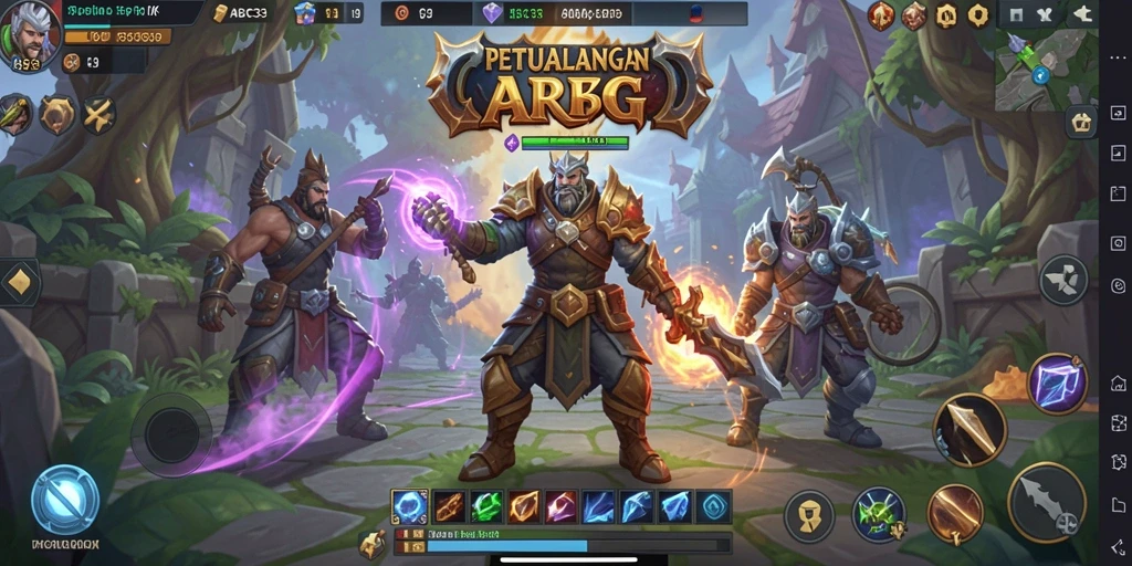 Tangkapan layar menampilkan aksi seru dalam gameplay ARPG.
