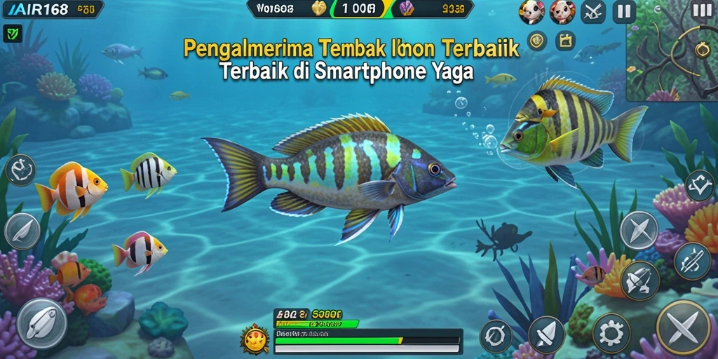 Tampilan gameplay seru Tembak Ikan di AIR168.