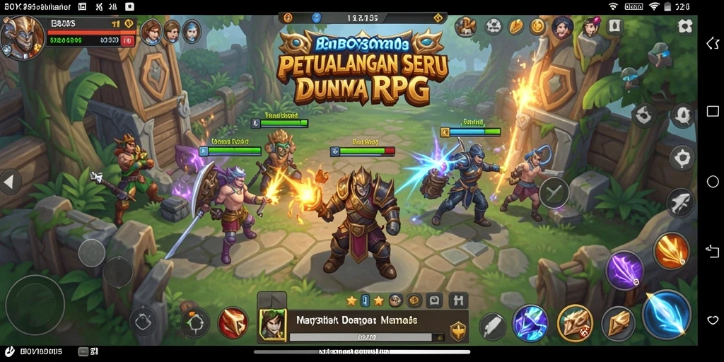 Tampilan gameplay yang mendebarkan di dunia RPG BOY303.