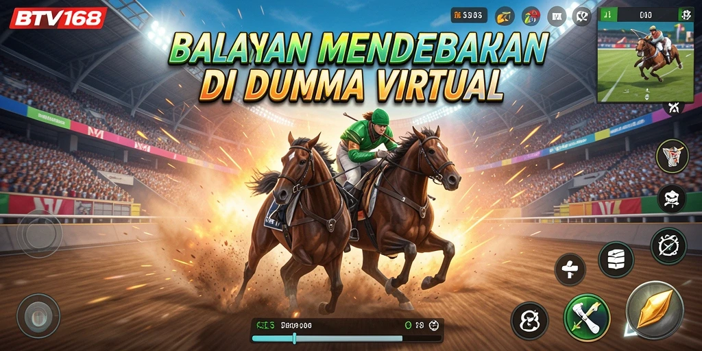 Gameplay balapan BTV168 yang menarik dan mendebarkan.