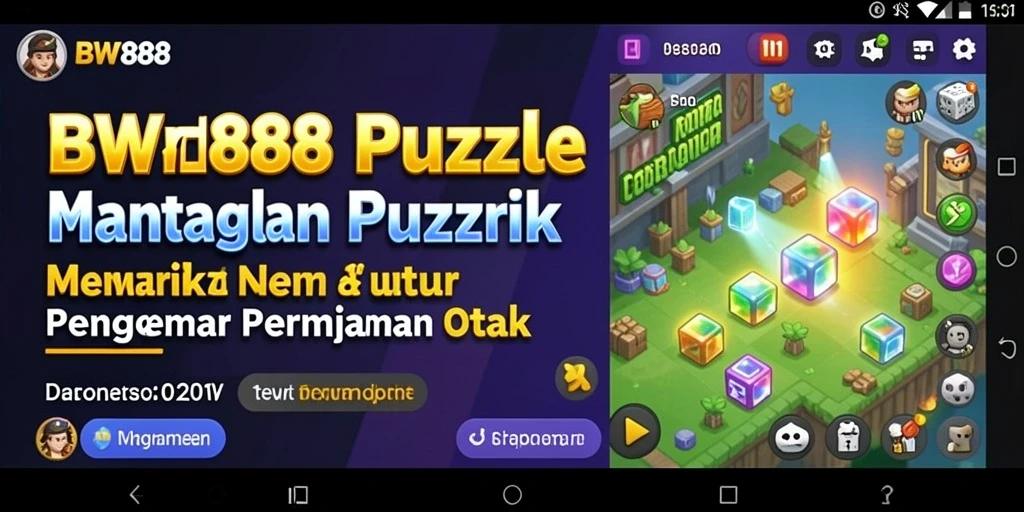 Tampilan gameplay BW888 yang menarik dan penuh tantangan puzzle.
