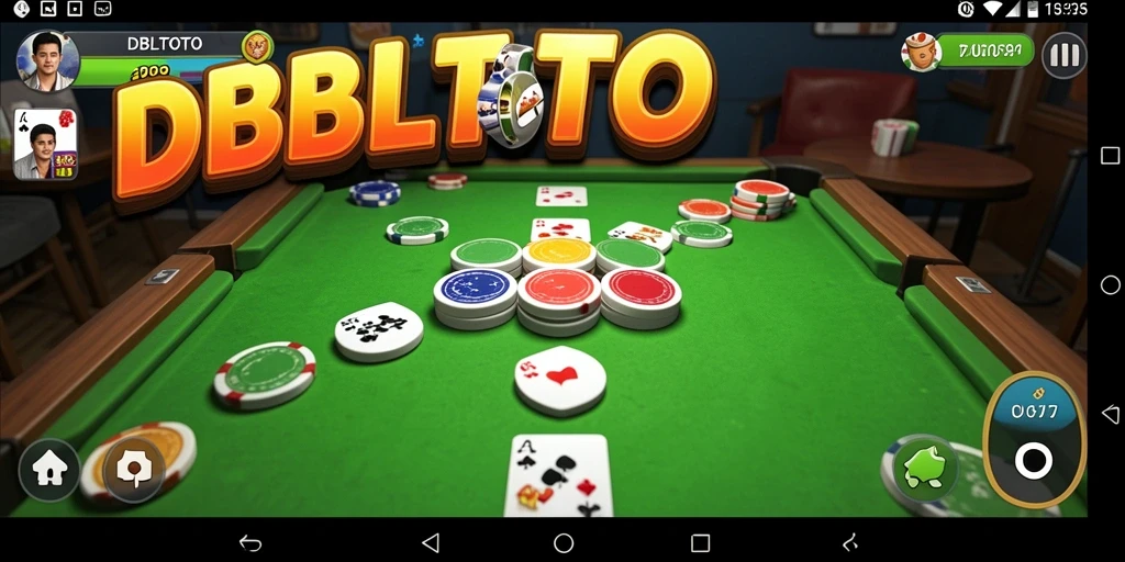 Screenshot gameplay DBLTOTO yang menampilkan serunya permainan Gaple.