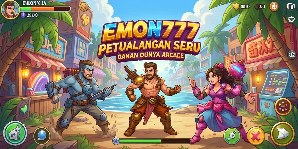 Screenshot utama EMON777 yang menampilkan gameplay seru dan penuh tantangan.