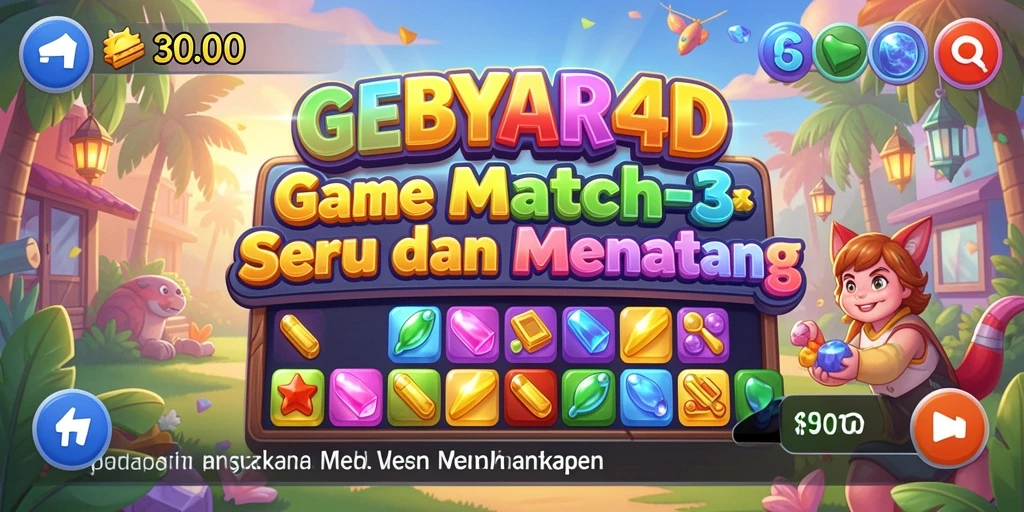Tangkapan layar gameplay GEBYAR4D yang seru dan berwarna-warni.