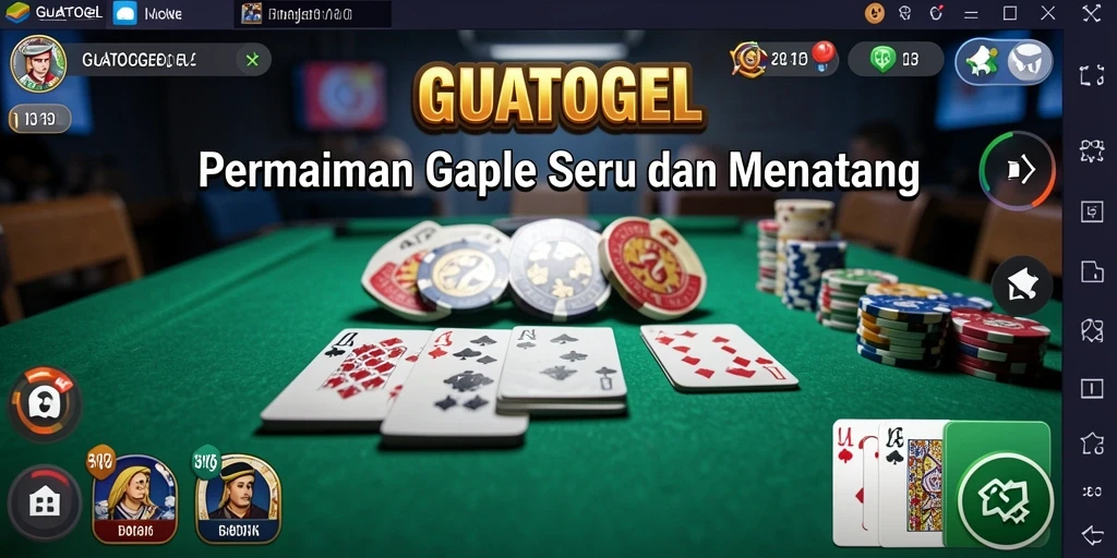 Screenshot gameplay GUATOGEL saat bermain Gaple yang seru.