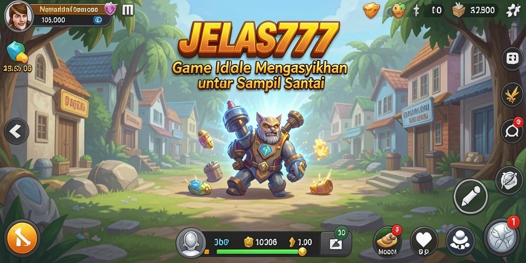 Tampilan gameplay seru di JELAS777 dengan karakter yang unik.