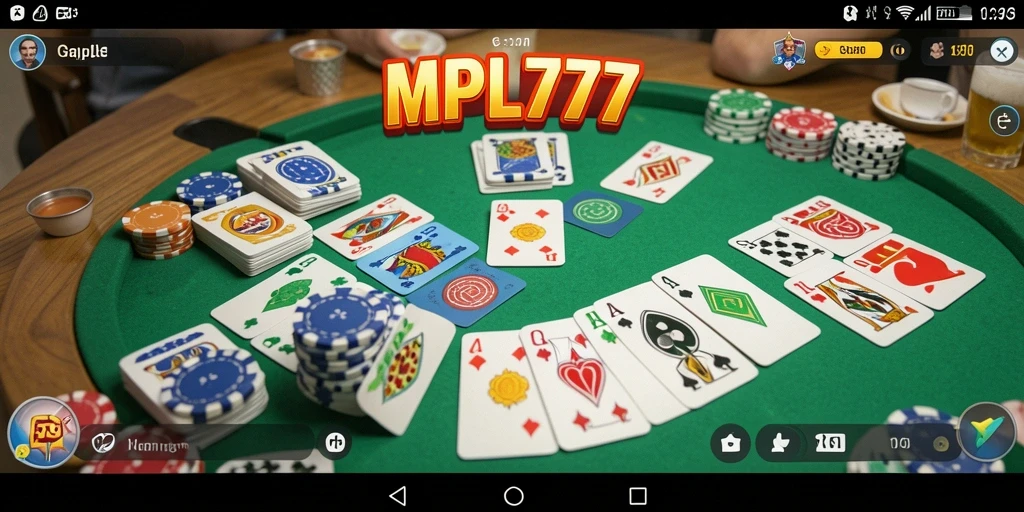 Screenshot MPL777 menampilkan gameplay Gaple yang seru dan interaktif.
