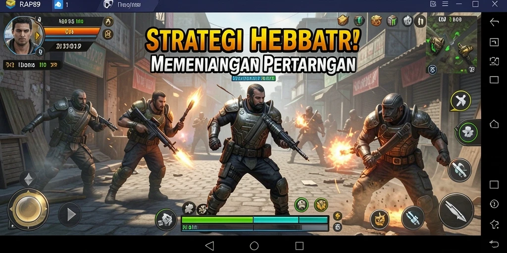 Tampilan permainan strategi yang menegangkan dan penuh aksi.