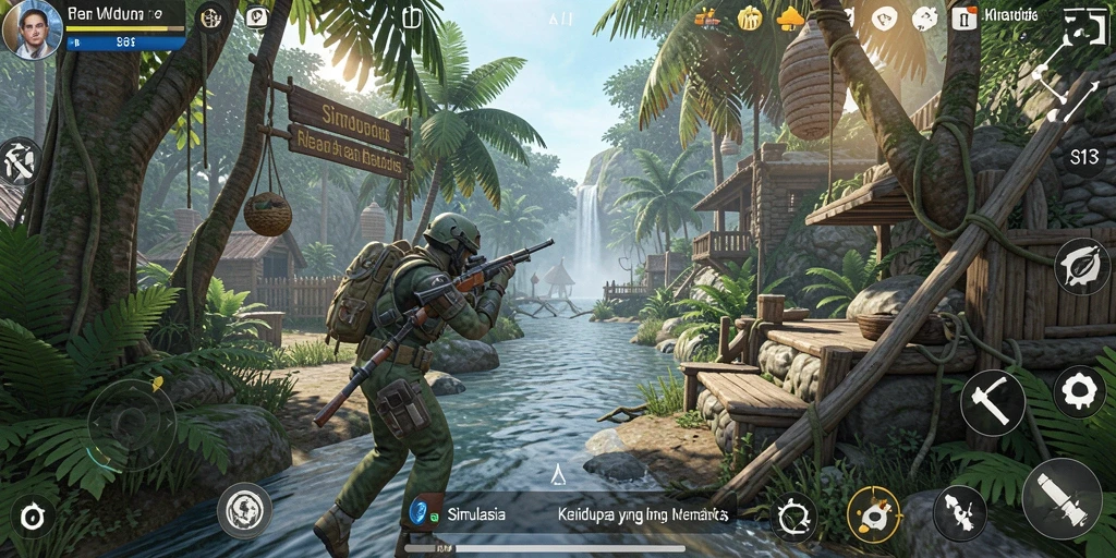 Tangkapan layar utama S13 menunjukkan gameplay yang mendalam dan interaksi sosial.