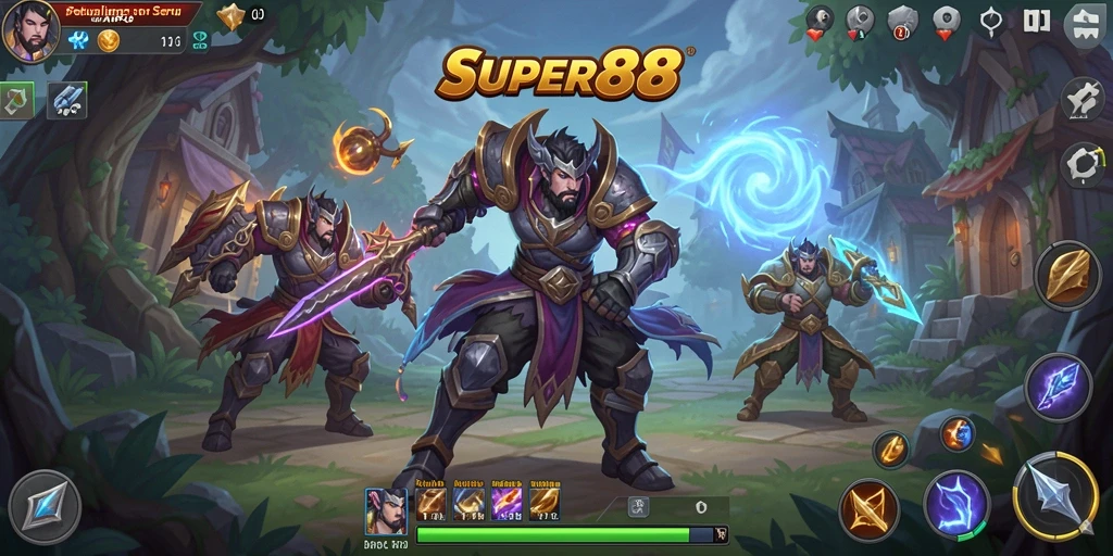 Gameplay mendebarkan di dunia ARPG SUPER88 yang penuh petualangan.