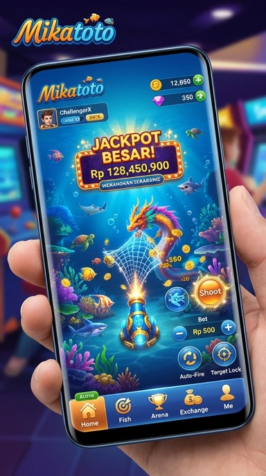 Tampilan awal aplikasi mikatoto yang mudah digunakan.